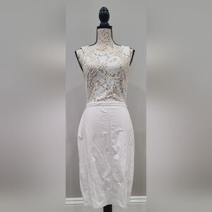 Bebe White Lace Wedding Dress